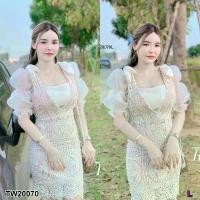 ราคา Garden Clothes ชุดเดรส เดรสลูกไม้ แขนผ้าแก้ว มีซิปซ่อน .. สีครีม (1732225640250116799)