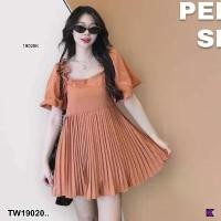 ราคา Garden Clothes ชุดเดรส เดรสสั้น พลีตรอบตัว ช่วงชายพริ้ว แขนพอง .. สีน้ำตาลอ่อน (1732225634259339967)