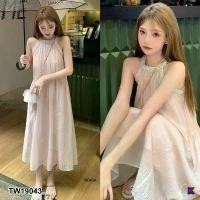 ราคา Garden Clothes ชุดเดรส เดรสยาว มีซับใน คอกลม แขนกุด .. สีโอรส (1732225614696254143)