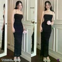 ราคา Garden Clothes ชุดเดรส เดรสยาวผ้าลูกไม้ยืดตามสัดส่วน .. สีดำ (1732225661432203967)