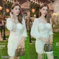 ราคา Garden Clothes ชุดเดรส มินิเดรส คอกลม แขนยาว อกเว้า .. สีขาว (1732225634113325759)