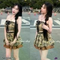 ราคา Garden Clothes ชุดเซ็ท เซท 2 ชิ้น เกาะอกผ้าทอลาย #เสือ + กางเกงกระโปรง .. สีน้ำตาล (1732218758866176703)