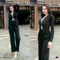 ราคา Garden Clothes ชุดเซ็ท SET 2 ชิ้น เสื้อแขนยาว มีฮู้ด + กางเกงขาม้า .. สีดำ (1732225624004725439)