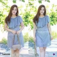 ราคา Garden Clothes ชุดเดรส DRESS #สาวอวบ เดรสลูกไม้ สีเทา (1732225625953241791)
