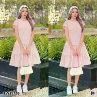 ราคา Garden Clothes ชุดเดรส มินิเดรส แขนล้ำ กระโปรงขนมชั้น .. สีชมพู (1732218713440815807)