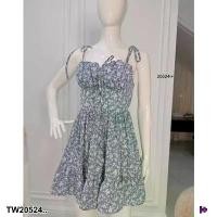 ราคา Garden Clothes ชุดเดรส เดรสสั้นลายดอกไม้สายผูกไหล่ .. สีฟ้า (1732218737172515519)