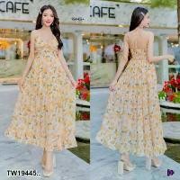 ราคา Garden Clothes ชุดเดรส เดรสยาว คอวี กระโปรงแต่งระบาย .. สีเหลือง (1732225615770585791)
