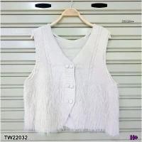 ราคา Garden Clothes เสื้อเชิ้ต & เบลาส์ เสื้อกั๊กขนมิ้ง ผ้าไหมพรมถัก .. สีครีม (1732218735499381439)