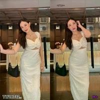 ราคา Garden Clothes ชุดเดรส เดรสยาว เว้าหน้าท้อง ลายฉลุ .. สีขาว (1732225613379046079)