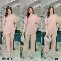 ราคา Garden Clothes ชุดเซ็ท SET #สาวอวบ 2 ชิ้น เสื้อชายเฉียง + กางเกง 5 ส่วน .. สีชมพู (1732218726247860927)