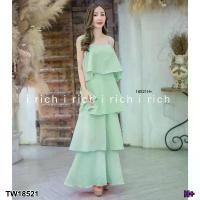 ราคา Garden Clothes ชุดเดรส เดรสยาวสายเดี่ยวขนมชั้นสีพื้น .. สีเขียว (1732225614124518079)