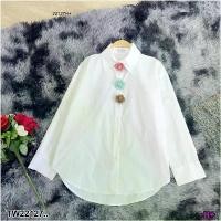 ราคา Garden Clothes เสื้อเชิ้ต & เบลาส์ เสื้อเชิ้ตแขนยาว แต่งเข็มกลัดดอกคามิเลีย .. สีขาว (1732218764208605887)