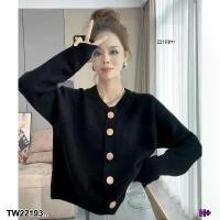 ราคา Garden Clothes เสื้อเชิ้ต & เบลาส์ เสื้อคาดิแกนไหมพรม กระดุมสีทองใหญ่ .. สีดำ (1732218746636438207)