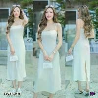 ราคา Garden Clothes ชุดเดรส เดรสสายเดี่ยว ผ้ายืด ซิปหลังผ่าหลัง .. (1732225625073945279)