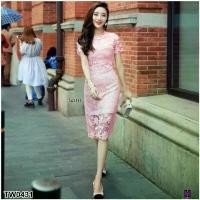 ราคา Garden Clothes ชุดเดรส ชุดเดรสลูกไม้ทรงเข้ารูป KOREA STYLE สีชมพู (1732225633298582207)