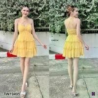 ราคา Garden Clothes ชุดเดรส มินิเดรส แขนกุด มีสายผูกไหล .. สีเหลืองอ่อน (1732225588671580863)