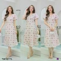 ราคา Garden Clothes ชุดเดรส เดรสหวานใจแขนบอลลูนน่ารัก .. สีนู้ด (1732225630172580543)