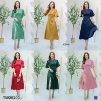 ราคา Garden Clothes ชุดเดรส เดรสยาว แขนระบาย กระโปรงบาน .. สีชมพู (1732225588670859967)