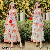 ราคา Garden Clothes ชุดเดรส เดรสยาว สายเดี่ยว ผูกคล้องคอ ผ่าหน้า .. สีขาว (1732218710389263039)