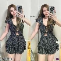 ราคา Garden Clothes ชุดเซ็ท SET 2 ชิ้น เสื้อกระดุมมุก + กางเกงกระโปรงชั้น .. สีดำ (1732218751113923263)