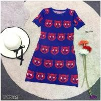 ราคา Garden Clothes ชุดเดรส เดรสไหมพรมแขนสั้น ทอลายหน้าเสือ (1732225589450345151)