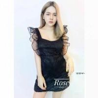 ราคา Garden Clothes ชุดเดรส เดรสลูกไม้สั้นไหล่ระบาย สีดำ (1732218713030232767)