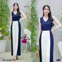 ราคา Garden Clothes ชุดจั๊มสูท JUMPSUIT แขนกุดทูโทน สีกรมท่า (1732218738026908351)