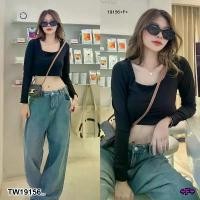 ราคา Garden Clothes เสื้อเชิ้ต & เบลาส์ เสื้อครอป คอเหลี่ยม แขนยาว .. สีดำ (1732225634701314751)