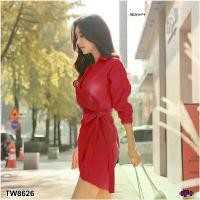 ราคา Garden Clothes ชุดเดรส เดรสผูกไขว้หน้าทรงกิโมโน สีแดง (1732225635464809151)