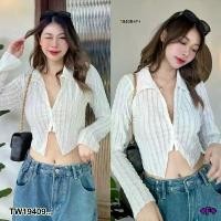 ราคา Garden Clothes เสื้อเชิ้ต & เบลาส์ เสื้อครอป แขนยาว ระบาย .. สีขาว (1732225630480927423)