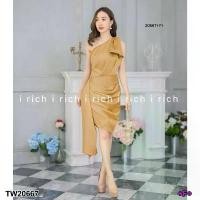 ราคา Garden Clothes ชุดเดรส เดรสไหล่เบี่ยง ซิปข้าง .. TW15209 สีน้ำตาล (1732218729324645055)