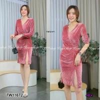 ราคา Garden Clothes ชุดเดรส เดรสกำมะหยี่อกไขว้ TW14070 (1732225586907941567)