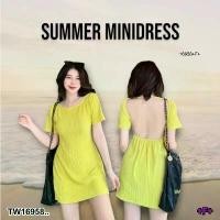 ราคา Garden Clothes ชุดเดรส มินิเดรสเปิดหลัง แขนสั้น รับหน้าร้อน .. สีเหลือง (1732225615191968447)