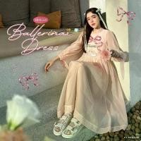 ราคา FLAT2112 FF0554 : BALLERINA DRESS เดรสทรงโอเวอร์ไซส์ผ้าออแกนดี้ (1729692614274288185)