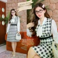 ราคา Romi"Oil" Ariana Dress K107 ชุดเดรสทวีตลายตาราง (แขนยาวแต่งผูกคอ) (1731418149002577209)