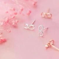 ราคา Infinity Earrings ต่างหูเงินแท้ S925 [MERCELO] (1732197827426485892)