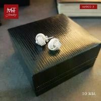 ราคา MT ต่างหูเงินแท้ บอล แบบสาน ปักก้าน/ก้านเสียบ Sterling Silver Earrings (se905) MT Jewelry มณีธารา COD (1732080390690277365)