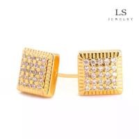 ราคา 2025 New round, small and simple Zircon stud earrings for women (1731469232800630607)