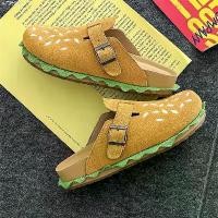 ราคา รองเท้า Hamburger Birkenstock, หนังแท้, รองเท้าแตะแบบสวมนิ้วเท้าถุง, สำหรับฤดูร้อน, มาใหม่, คู่รักอเนกประสงค์, รองเท้าขี้เกียจด้านนอก, ระบายอากาศและทนต่อการสึกหรอ, พัดชา, แฟนหนุ่ (1732229547505256679)
