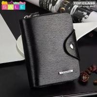 ราคา 【ส่งฟรี】 TOP CLASS กระเป๋าเงิน กระเป๋าเงินผู้ชาย กระเป๋าสตางค์หนัง ผู้ชาย Man Fashion Vertical Zipper Short Wallet FUERDANNI 1226 (สีดำ) (1732129074979636454)