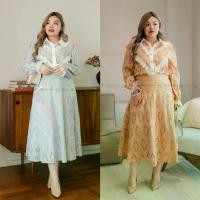 ราคา SSD91 เซตกระโปรงฉลุ ฟ้า/น้ำตาล เสื้อผ้าพลัสไซส์ Plussize Fashion ชุดคนอ้วน แฟชั่นสาวอวบ (1729793496857610742)