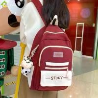 ราคา 【จัดส่งจากประเทศไทย】 Fashion backpack school bag female backpack 29.5x15x43 cm men backpack 5 colors choice student backpack (1731800099336848862)