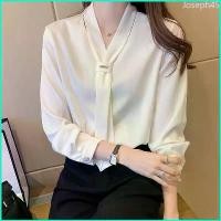 ราคา Joseph45 เสื้อเชิ้ตผ้าชีฟอง แขนยาว สไตล์เสื้อทำงาน ผ้าสวมใส่สบาย New Fashion (1729699256652564898)