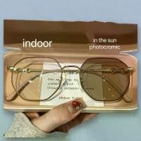 ราคา แว่นตาโฟโตโครมิก, เลนส์ HD, สไตล์ Unisex, เหมาะสำหรับกิจกรรมประจำวันและการทำงาน ชา Chrome Heart square fashion glasses แว่นสายตาสั้น กรองแสงสีฟ้า ทรงกรอบเหลี่ยมนักบิน ผู้ (1731843837504096113)