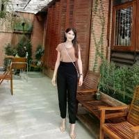 ราคา ของใหม่ Poi fashion กางเกงขายาวสีดำ ผ้ามอสเครป แนะนำ (1731761174883828991)