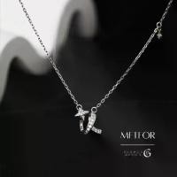 ราคา [COD] GLAMOR✨Valentine Meteor 925 sterling silver necklace, diamond pendant, Korean style, fashion necklace, diamond necklace, falling star necklace (1731941748516817083)