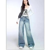 ราคา [ผลิตภัณฑ์ใหม่ขายดี]Fashion กางเกงยีนส์ขายาว ทรงขากระบอกพอง แฟชั่น สีซีด รุ่น W1822 กระโปรง สาว อวบอ้วน กระโปรง สาว อวบอ้วน (1731760928763381650)