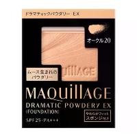 ราคา ของแท้100%>>แป้งผสมรองพื้น Maquillage Dramatic Powdery EX foundation SPF25 PA++ (1729583491523185542)