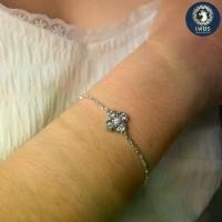 ราคา สร้อยข้อมือพลอยมุกดีไซน์หรู ประดับพลอย Sapphire ตัวเรือนทำจาก ทองคำ 9K สี White Gold (1731810109751526790)