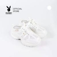 ราคา Playboy Sneaker Mules รองเท้าผ้าใบเปิดส้น รุ่น ST-H253C1215-WH (บวกเพิ่ม+1ไซส์) ดีไซส์แต่งโลโก้ทองสี Vanilla Gold (1732034389966947471)